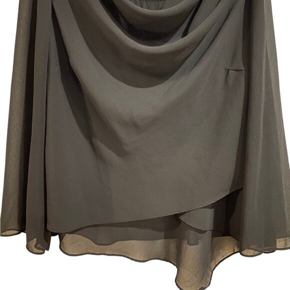 Dana Kay Black Cowl Neck Flowy Evening Blouse Sz 18W - Picture 4 of 11